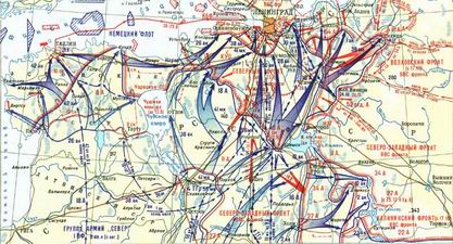 схема сражений на дальних подступах к Ленинграду летом 1941 г.